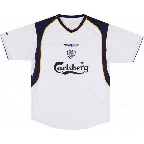 Tailandia Camiseta Liverpool Segunda Equipación Retro 2001 2003 Blanco